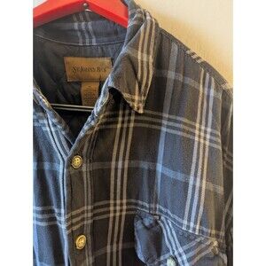 St. Johns Bay Mens Quilt Lined Flannel Shirt Jacket Size XL Plaid Shacket
